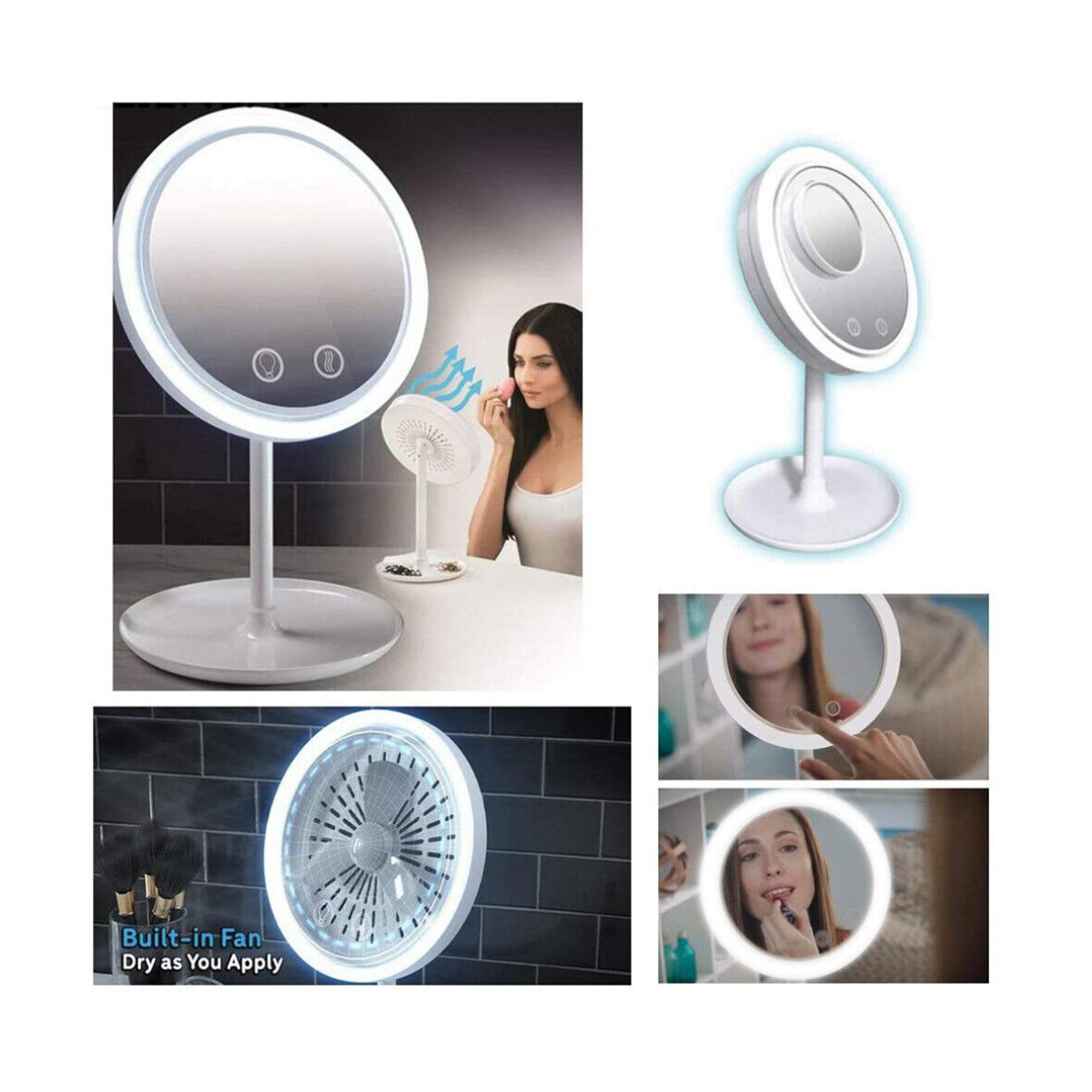 Espejo Maquillaje + Rodillo Facial