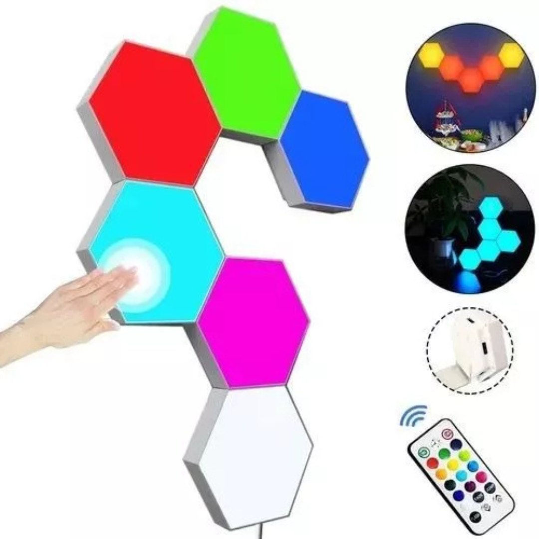 Luces Hexagonales 17 Colores Led