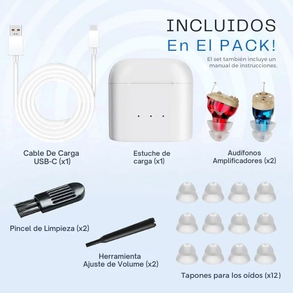Audífono Amplificador Invisible Para Personas Mayores