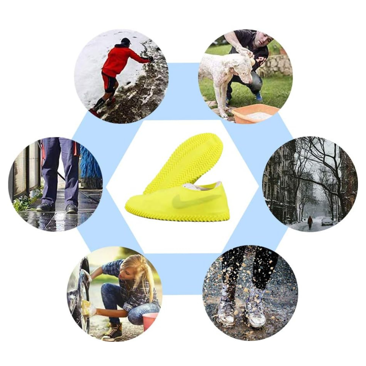 Fundas Impermeables para Zapatos (Talla M y Color al Azar)