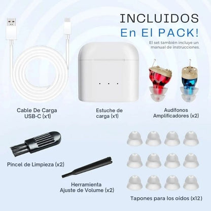 Audífono Amplificador Invisible Para Personas Mayores